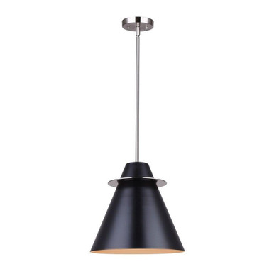 Talia 1 Light Medium Pendant 19.5 Inch Tall by Canarm Inc - IPL1076A01BKN12