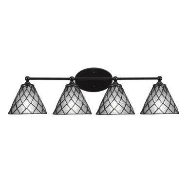 Capri 4 Light Art Glass Vanity Light 31.75 Inch Wide by Toltec - 5914-317585