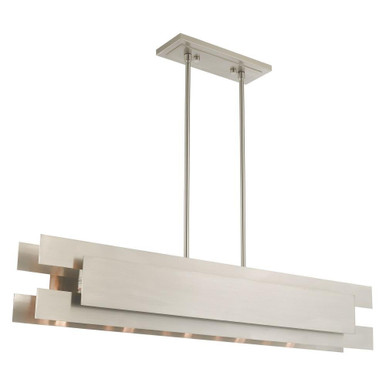 Varick 5 Light Geometric Linear Chandelier by Livex - 40695