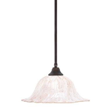 Any 1 Light Italian Ice Glass Large Pendant by Toltec - 26-DG-419