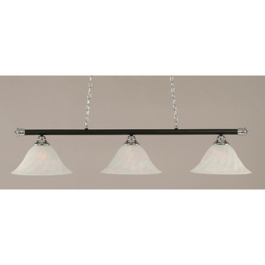 Oxford Three Light Billiard 14 Inch Wide by 11.75 Inch High by Toltec  - 373-CHMB-5731