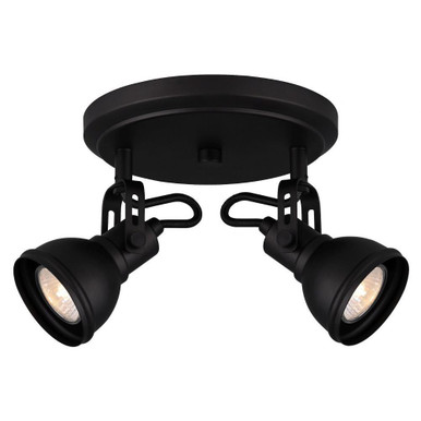 Polo 2 Light 5 Inch Wide Flush Mount by Canarm Inc - ICW622A02BK10