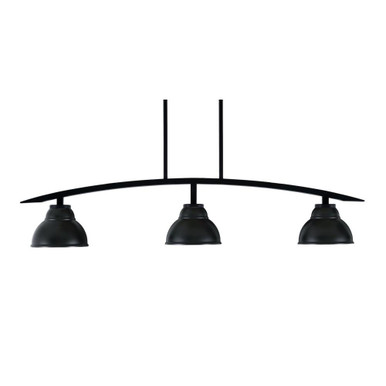 Kurve 3 Light Island Pendant 8.75 Inch Tall by Toltec - 3736-MB-427