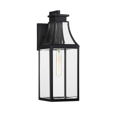 Emery 1Light Outdoor Wall Lantern 20 Inch Tall X 7 Inch Wide by Savoy House - 5-606-BK