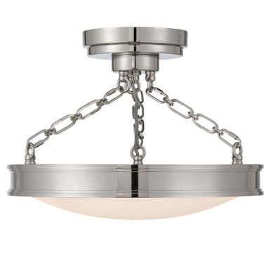 Cameron 32W 1 LED Semi Flush Mount 24.75 Inch and 16.5 Inch Wide by Golden - 1700-17SF