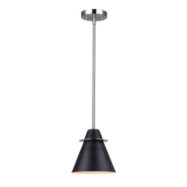 Talia 1 Light Small Pendant by Canarm Inc - IPL1076A01BKN