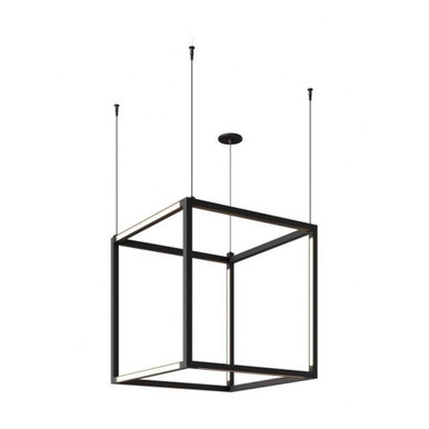 Brox Cube 24 460.8W 12 LED Large Pendant by Visual Comfort Modern - 700BRXCL93024BR