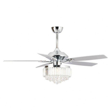 Elkton 5 Blade Ceiling Fan with Light Kit 52 Inch Wide by Parrot Uncle - F6252QQ110V