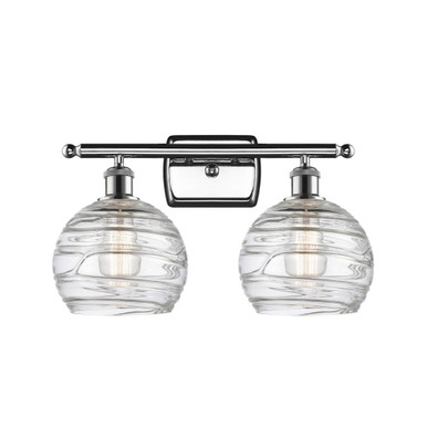 Athens Deco Swirl 2 Light Bath Vanity 10.88 X 18 Inch Wide by Innovations - 516-2W-G1213-8
