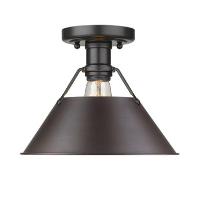 Bowland South 1 Light 10 Inch Wide Semi Flush Mount by Bailey Street Home - 170-BEL-4159324