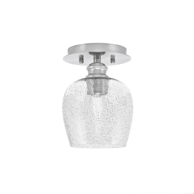 Edge 1 Light 6.25 Inch Wide Steel Semi Flush Mount by Toltec - 1160-6.25-8.5