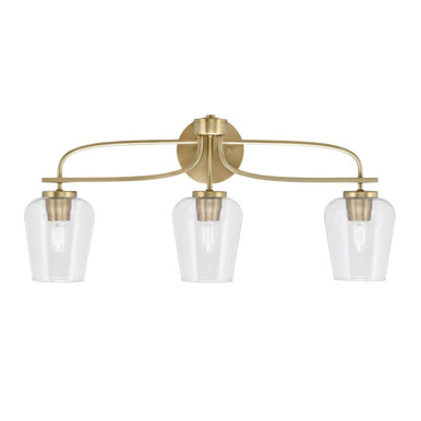 Cavella 3 Light Bubble Glass Vanity Light 26.75 Inch Length by Toltec - 3913-210