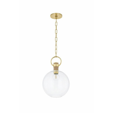 Catrine 1 Light Medium Pendant 17.75 Inch Tall by Mitzi - H933701S-AGB