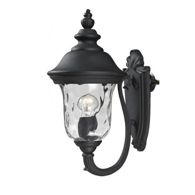 Armstrong One Light Outdoor Wall Mount 8 x 15.75 Inch by Z Lite - 533S-BK