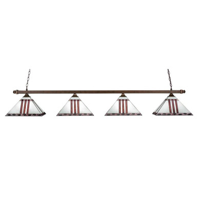 Square 4 Light Medium Island Pendant by Toltec - 404-BRZ-958