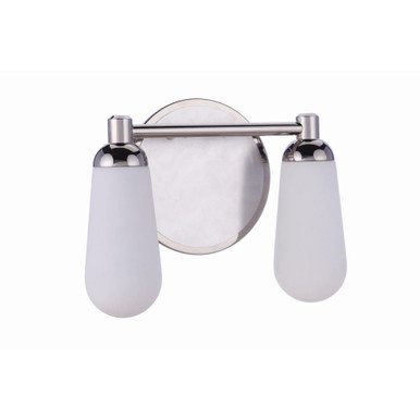 Riggs 2 Light Vanity Light 9.5 Inch Tall by Craftmade - 13112BNKPLN2