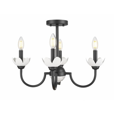 Allistair 4 Light Semi Flush Mount 14.5 Inch Tall X 20 Inch Wide by Z Lite - 352-4S