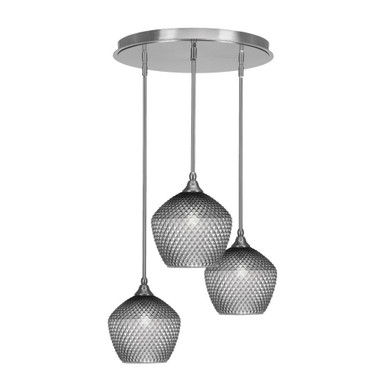 Empire 3 Light Cluster Pendalier 10 x 18 Inch by Toltec 2183-BN-4922 - 2183-BN-4922