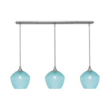 3 Light Stem Hung Linear Pendalier 10.5 x 41 Inch by Toltec 36-BN-4922 - 36-BN-4922