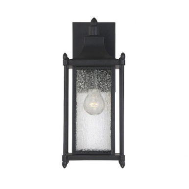 Dunnmore 1 Light Wall Lantern 16 Inch Tall by Savoy House - 5-3451-BK