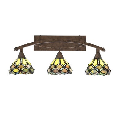 Bow 3 Light Down Vanity Light by Toltec - 173-BRZ-9435
