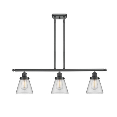 Cone 3 Light Stem Hung Island 10 Inch Tall and 36 Inch Wide by Innovations - 916-3I-G6