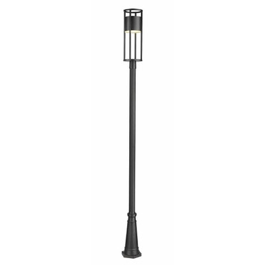 Luca 11W 1 LED Outdoor Post Mount Light 121.75 x 10 In by Z-Lite - 517PHB-519P-BK-LED