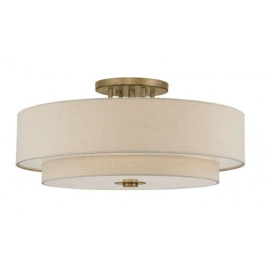 Bellingham 6 Light Extra Large Semi Flush Mount 30 Inch Wide by Livex - 58857-48