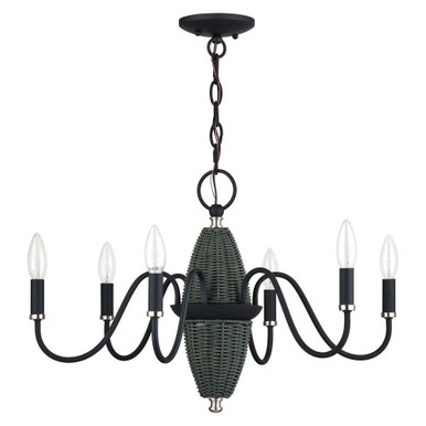 Laurelin 6 Light Chandelier 15.5 Inch Tall and 24 Inch Wide by Livex - 60001