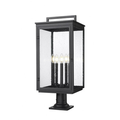 Hartwell 5 Light Outdoor Pier Mount 28.75 Inch and 12 Inch Wide by Z Lite - 5019PHXLR-533PM-BK