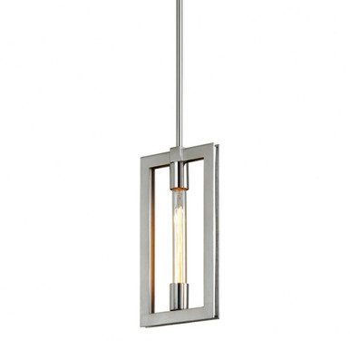 Enigma 1 Light Mini Pendant 7.75 Inches Wide by 14.25 Inches High by Troy - F7103-SL/SS