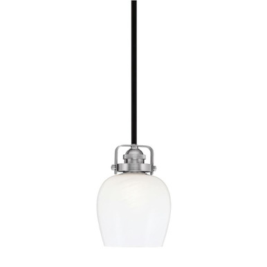 Easton 1 Light Steel Small Pendant 8.25 Inch Tall by Toltec - 1941-MBBR-4810
