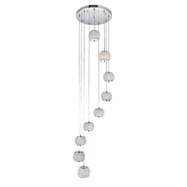 Tiffany 9 Light Small Chandelier by CWI - 5476P20C-9