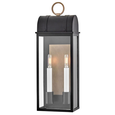 Campbell 10W 2 LED Medium Outdoor Wall Lantern by Hinkley - 10664BK-BU