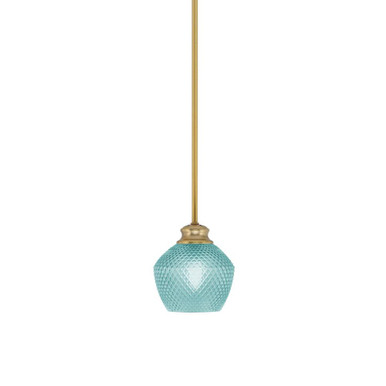 Zola 1 Light Stem Hung Small Pendant 6.5 Inch Tall by Toltec - 72-6.5