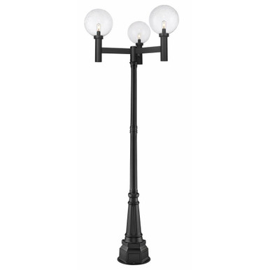 Laurent 3 Light Outdoor Post Mount Light 107.5 x 39 In by Z-Lite - 599BP3-564P-BK