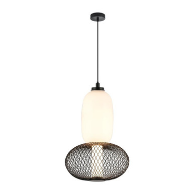 Ace 12W 1 LED Pendant 14.5 Inch Tall and 8.7 Inch Wide by Artcraft - AC7461BK