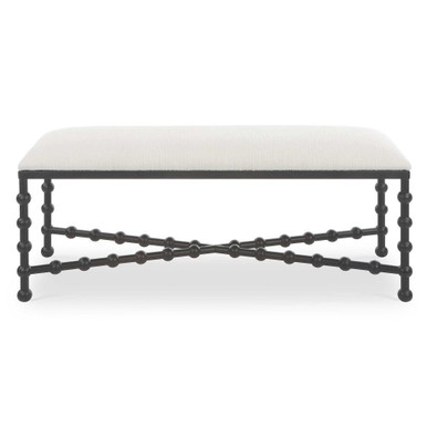 Iron Drops Bench 19.5 Inch Tall and 48 Inch Wide by Uttermost - 23756