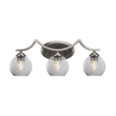 Zilo 3 Light Steel Vanity Light 23 Inch Length by Toltec - 553-23-925