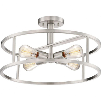 New Harbor 4 Light 18 Inch Wide Semi Flush Mount by Quoizel - NHR1718