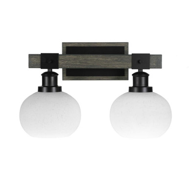 Tacoma 2 Light Steel Vanity Light 17 Inch Length by Toltec - 1842-MBDW-212