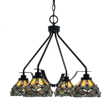 Odyssey 3 Light Small Chandelier by Toltec 2604-MB-9435 - 2604-MB-9435
