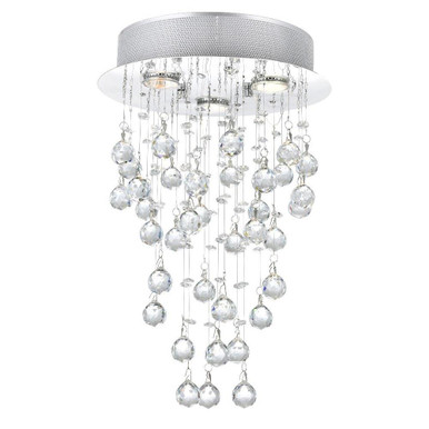 Rain Drop 3 Light 12 Inch Wide Flush Mount by CWI - 6601C12C