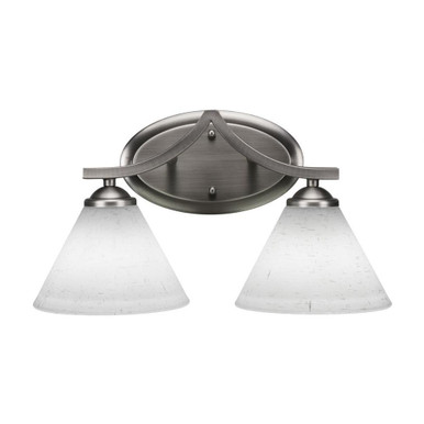 Zilo 2 Light Steel Vanity Light 9 Inch Tall by Toltec - 552--9-1625