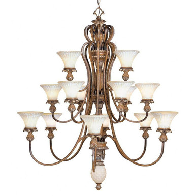 Savannah 3 Light 15 Inch Tall Flush Mount by Livex - 8467-57