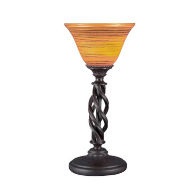 Elegante 1 Light Mini Table Lamp 14 x 7 Inches by Toltec  - 61-714