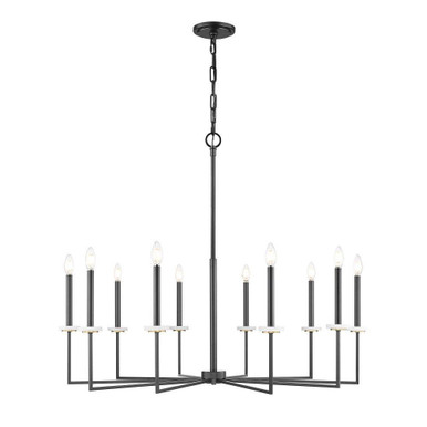 Gaultier 10 Light Chandelier 45.25 Inch Tall and 44.75 Inch Wide by Z Lite - 6100-10
