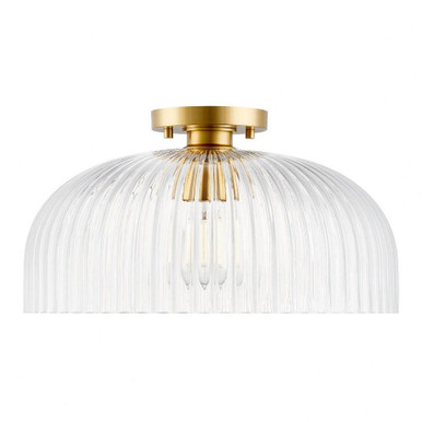 1 Light 16 Inch Wide Semi Flush Mount by Meridian - M60080NB