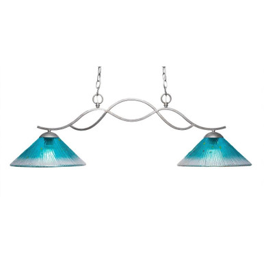 Revo 2 Light Medium Linear Island Pendant 42 Inch Length by Toltec - 342-12-1275-42