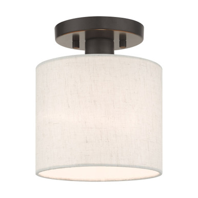 Blossom 1 Light 7 Inch Wide Semi Flush Mount by Livex - 49807